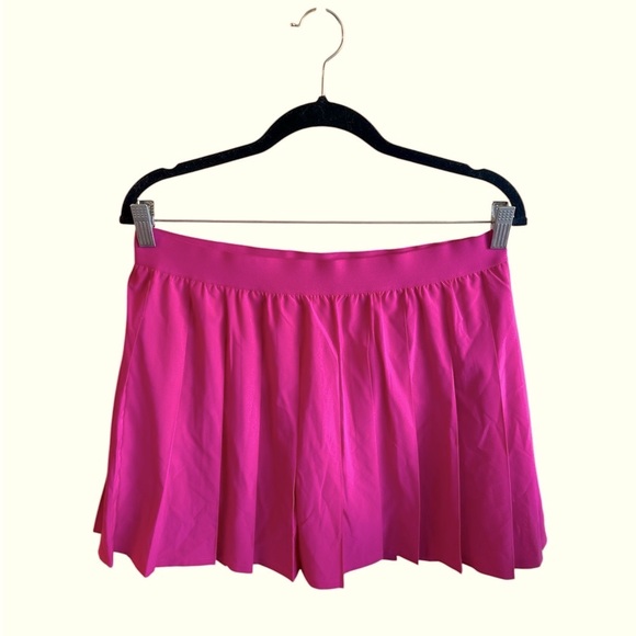 Rae Mode Pleated Tennis Skort Size XL Hot Pink Attached Shorts Pull On - Picture 8 of 12